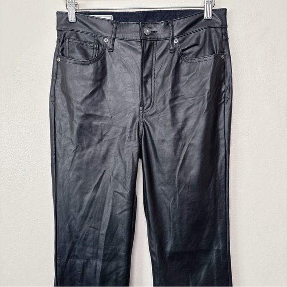 Gap Womens 29 High Rise Vegan Leather 70s Flare Pant - Picture 3 of 14